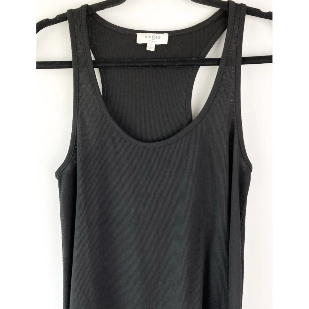 Umgee‎ Womens Lace Trim Tank Top S Black Crochet Festival Bohemian Casual